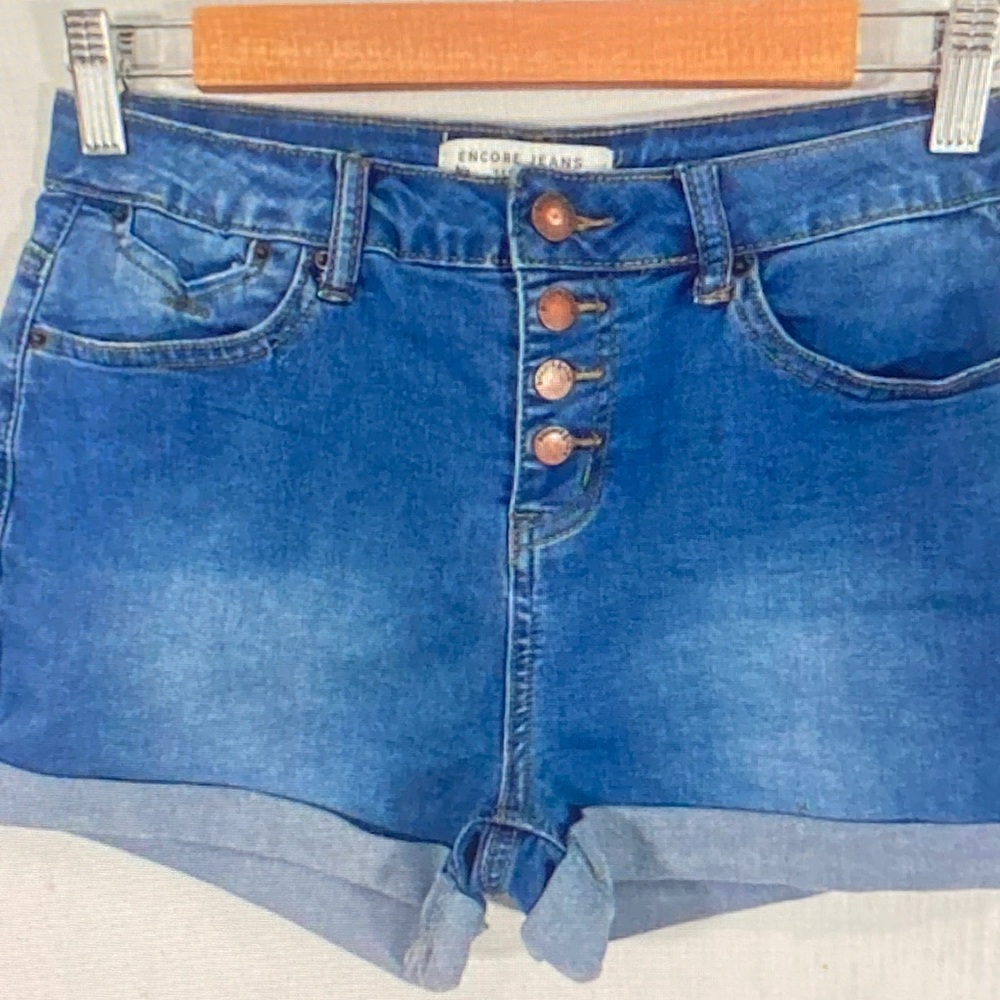 Encore Jeans Women's Classic Blue Denim Shorts